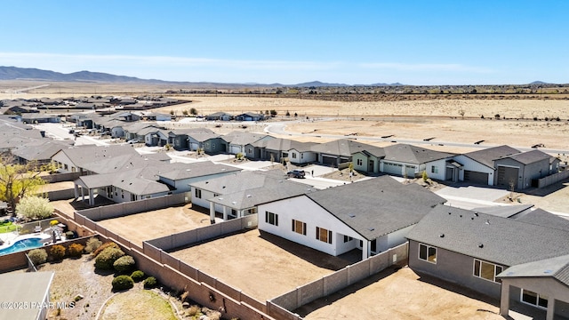 7492 E Louie Ln, Prescott Valley, AZ 86315 - drone / aerial view featuring a mountain view, a desert view, and a residential view