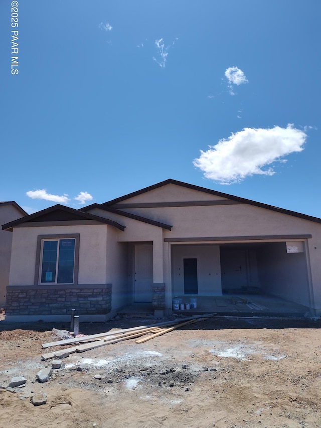 7632 E Turnberry Dr, Prescott Valley, AZ 86315 - ranch-style home featuring stucco siding and stone siding