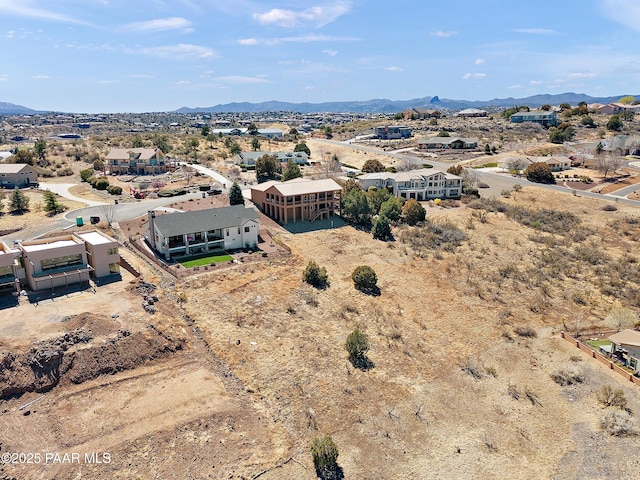 bird's eye view featuring a mountain view