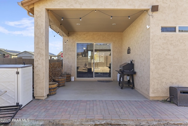 exterior space featuring fence