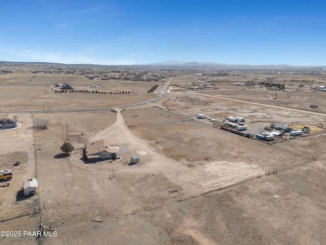 3125 W Big Chino Rd, Paulden, AZ 86334 - aerial view of property and surrounding area with rural landscape, a desert landscape, and a mountain backdrop