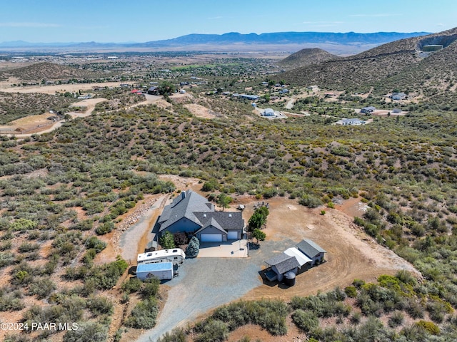 aerial view featuring a mountain view