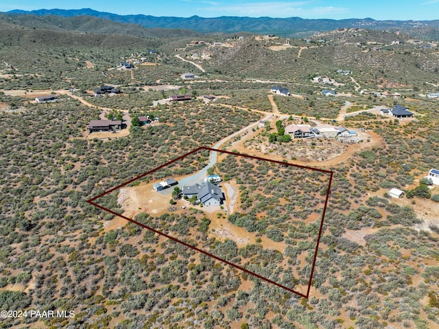 bird's eye view featuring a mountain view