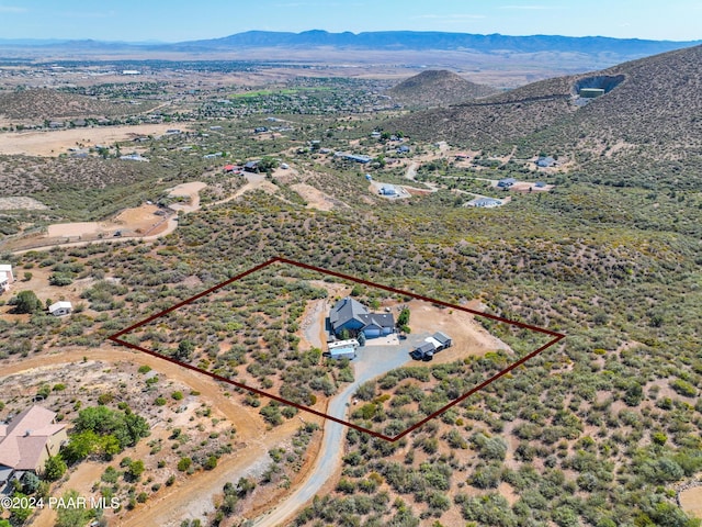 aerial view featuring a mountain view