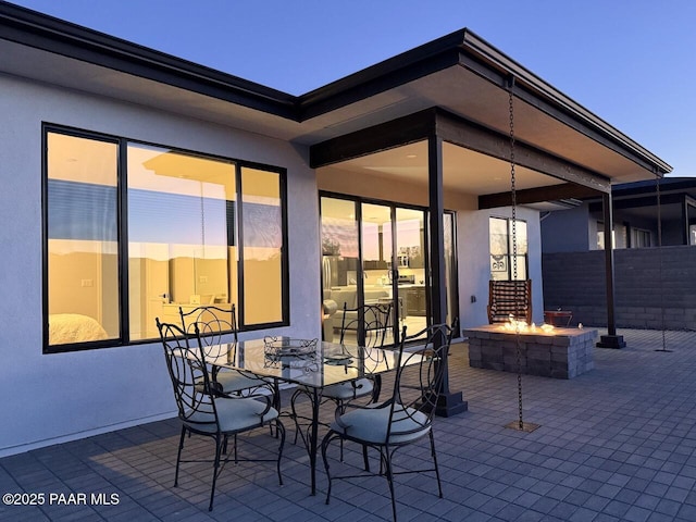 5744 E Killen Loop, Prescott Valley, AZ 86314 - view of patio / terrace featuring an outdoor fire pit