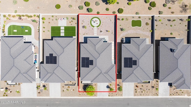 5744 E Killen Loop, Prescott Valley, AZ 86314 - aerial view of property and surrounding area featuring property parcel outlined