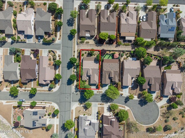 1109 N Half Hitch Rd, Prescott Valley, AZ 86314 - aerial perspective of suburban area featuring property parcel outlined