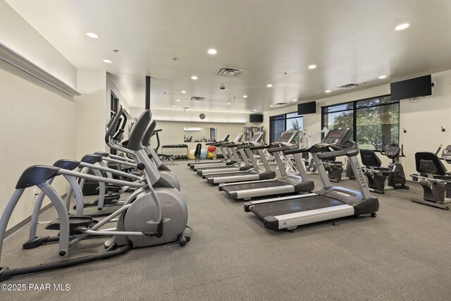 1109 N Half Hitch Rd, Prescott Valley, AZ 86314 - gym with recessed lighting