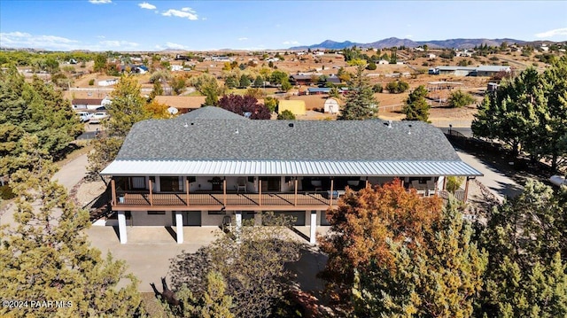 aerial view featuring a mountain view