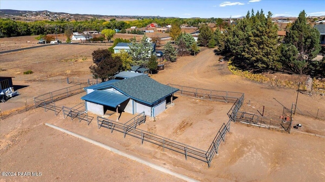 drone / aerial view with a rural view