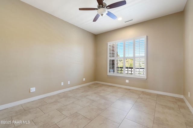 3280 Stone Cliff Ct, Prescott, AZ 86301 - tiled empty room with a ceiling fan, baseboards, and recessed lighting