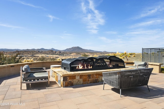 3280 Stone Cliff Ct, Prescott, AZ 86301 - view of patio / terrace with a mountain view