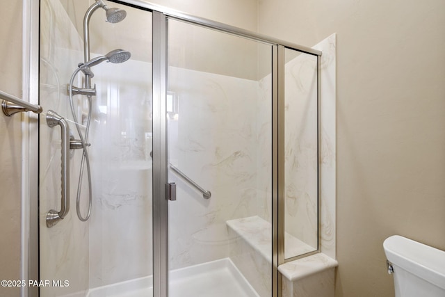 3280 Stone Cliff Ct, Prescott, AZ 86301 - bathroom with a marble finish shower and toilet