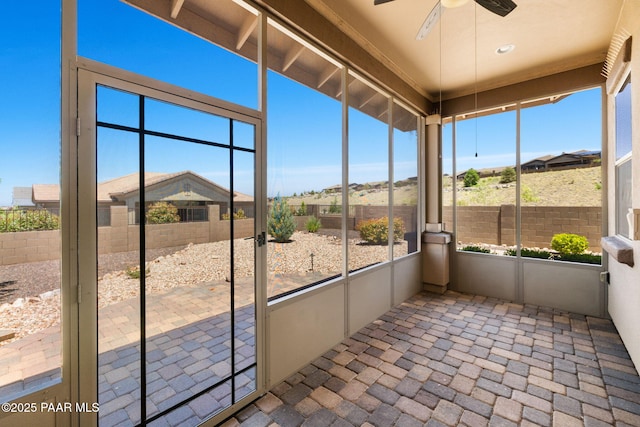 3280 Stone Cliff Ct, Prescott, AZ 86301 - unfurnished sunroom with a ceiling fan