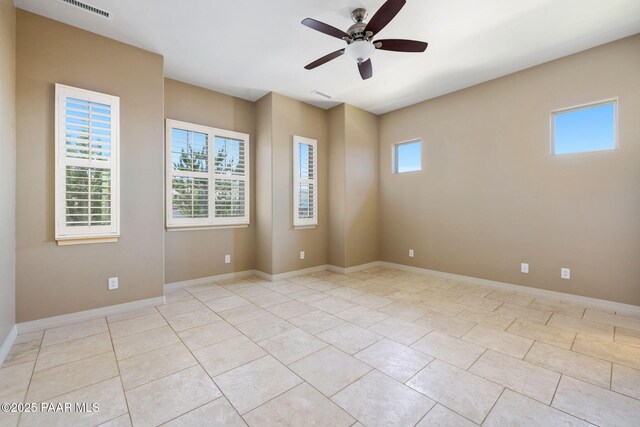 3280 Stone Cliff Ct, Prescott, AZ 86301 - spare room with ceiling fan, light tile patterned floors, and baseboards