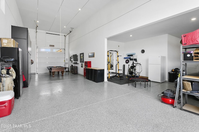 24757 N 175th Dr, Surprise, AZ 85387 - garage with freestanding refrigerator and recessed lighting