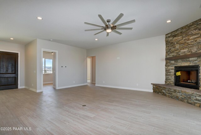 unfurnished dining area with light hardwood / wood-style floors and a notable chandelier