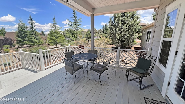 view of wooden deck