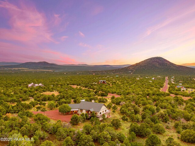 2667 N Overlook Dr, Williams, AZ 86046 - aerial view of property and surrounding area with a mountain backdrop