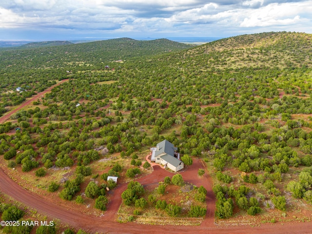 2667 N Overlook Dr, Williams, AZ 86046 - aerial view of property and surrounding area with a mountain backdrop