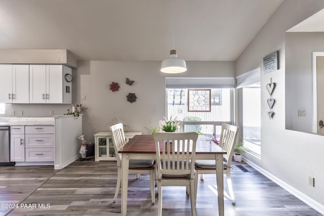 1665 Quail Run, Prescott, AZ 86303 - dining space with plenty of natural light, dark wood-type flooring, and lofted ceiling