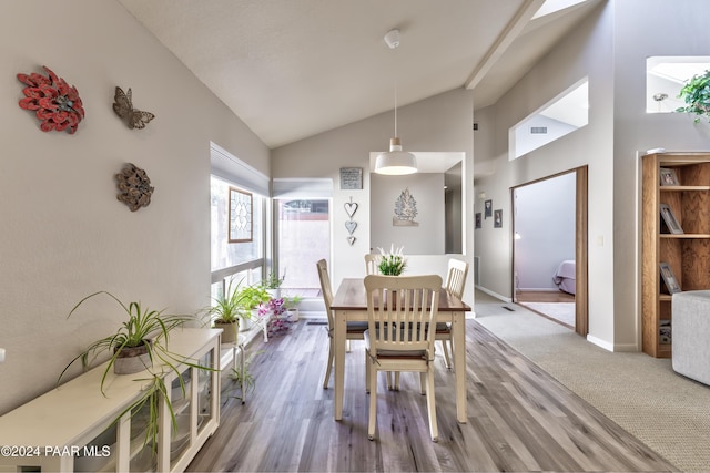 1665 Quail Run, Prescott, AZ 86303 - dining area with carpet and lofted ceiling