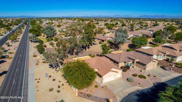 aerial view featuring a mountain view