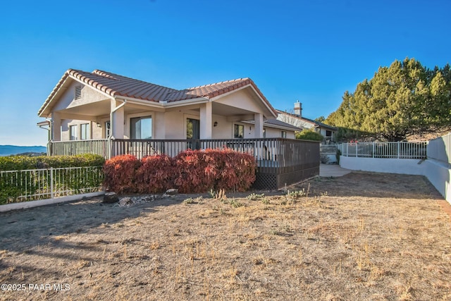 739 Yavapai Hills Dr, Prescott, AZ 86301 - view of property exterior featuring a tiled roof and stucco siding