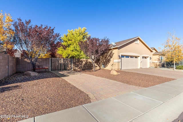 view of front of home featuring a garage