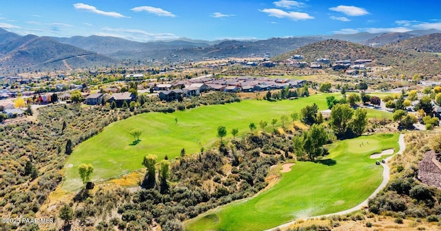 7409 Weaver Way, Prescott Valley, AZ 86314 - aerial perspective of suburban area with a golf club and a mountain backdrop