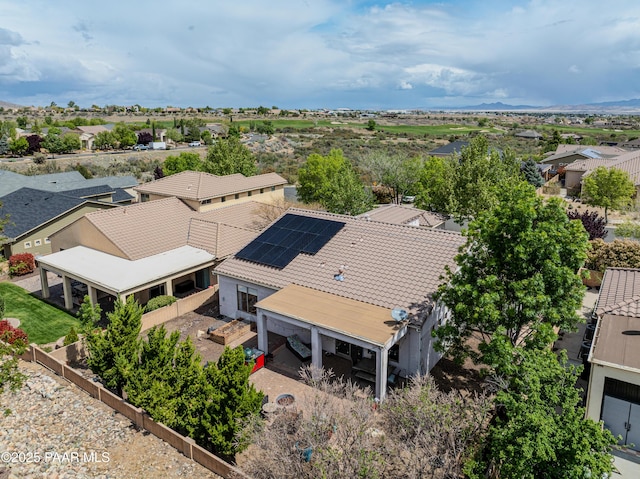 aerial view of residential area
