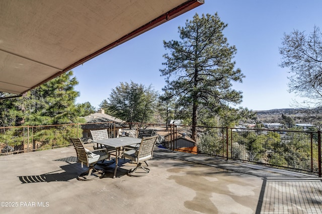 view of patio / terrace featuring outdoor dining area