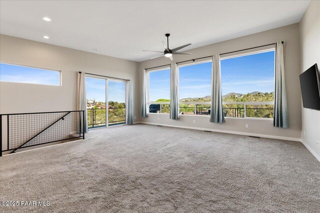 1841 N Jade Cir, Prescott, AZ 86301 - empty room with ceiling fan, baseboards, carpet flooring, and recessed lighting