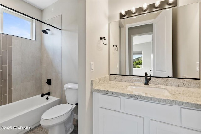 1841 N Jade Cir, Prescott, AZ 86301 - full bathroom with toilet, vanity, healthy amount of natural light, and shower / bathtub combination
