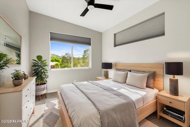 1841 N Jade Cir, Prescott, AZ 86301 - bedroom featuring light colored carpet, baseboards, and ceiling fan