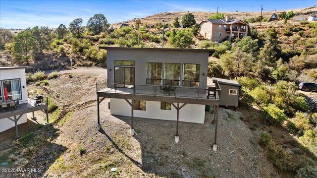 1841 N Jade Cir, Prescott, AZ 86301 - back of house with a deck with mountain view and stucco siding