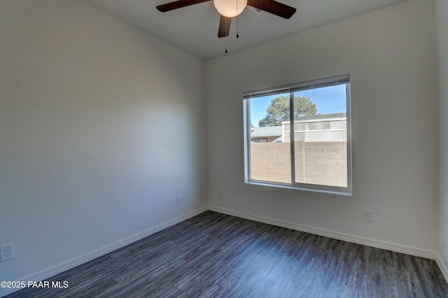 8346 Florentine Rd, Prescott Valley, AZ 86314 - empty room with dark wood-type flooring and ceiling fan