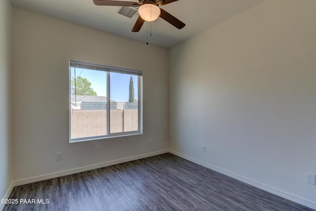 8346 Florentine Rd, Prescott Valley, AZ 86314 - spare room with dark wood-type flooring and a ceiling fan
