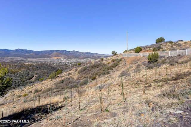 property view of mountains featuring a rural view