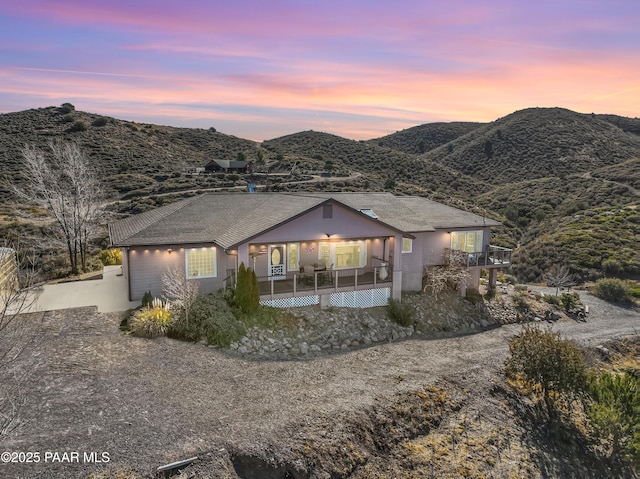15146 Lazy River Dr, Dewey-Humboldt, AZ 86327 - single story home featuring dirt driveway and a mountain view