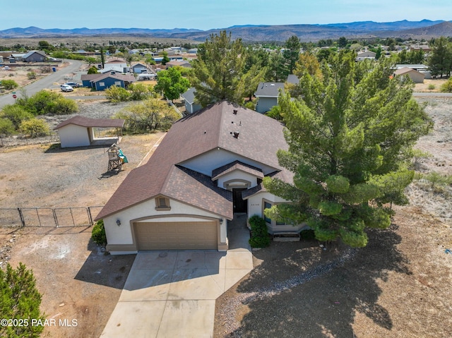 20100 E Mesa Verde Rd, Mayer, AZ 86333 - aerial perspective of suburban area featuring a mountain backdrop