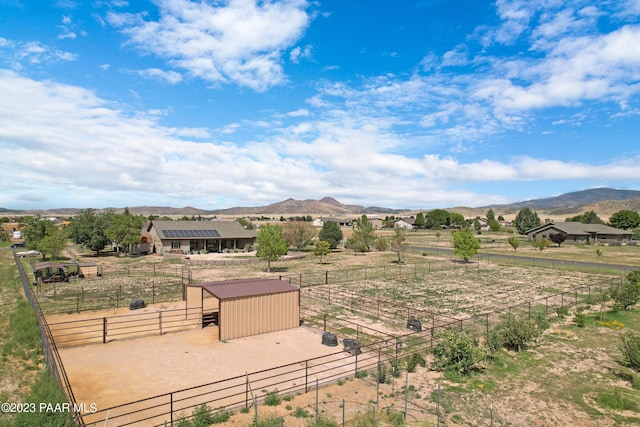 mountain view with a rural view