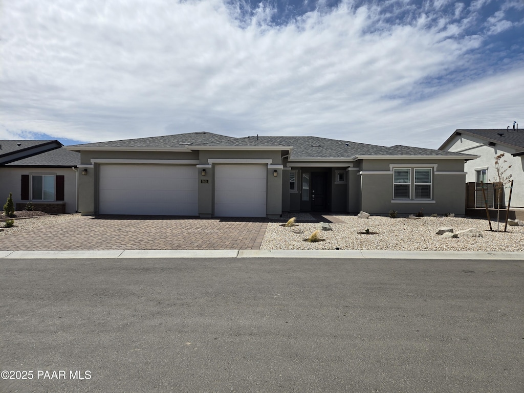 view of front of home featuring a garage