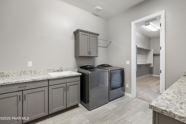 848 Royal Tulips St, Prescott, AZ 86301 - washroom with separate washer and dryer, cabinet space, and baseboards