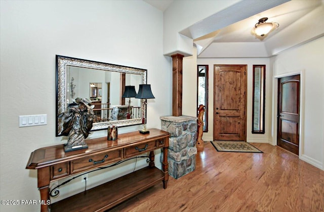 2140 Lone Oak Way, Prescott, AZ 86305 - entryway with wood finished floors and decorative columns