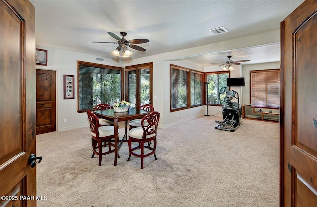 2140 Lone Oak Way, Prescott, AZ 86305 - dining room with a ceiling fan and carpet