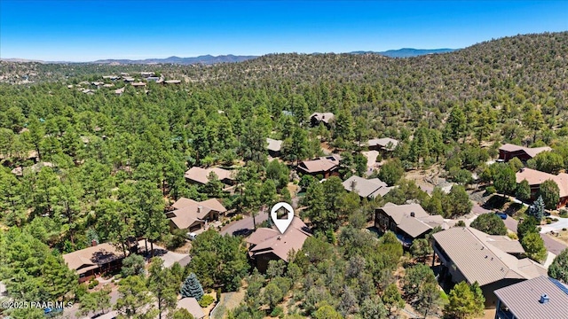 2140 Lone Oak Way, Prescott, AZ 86305 - aerial perspective of suburban area featuring a forest and mountains