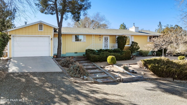 ranch-style house with a garage