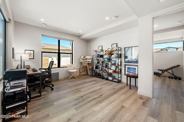 5692 E Cannon Pl, Prescott Valley, AZ 86314 - office featuring wood finished floors and recessed lighting