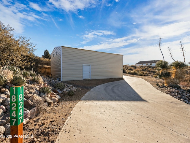 view of outdoor structure